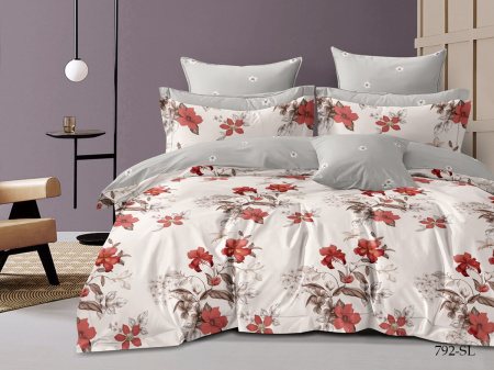 Комплект постельного белья Cleo сатин набивной "Satin Lux" евро, CL31/792-SL