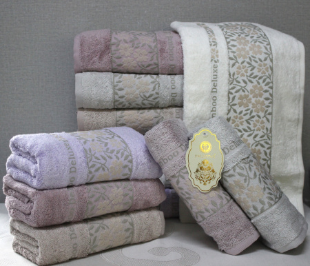 Бамбуковое полотенце PHILIPPUS DELUX (A536) HAZAN 70х140 арт. 12375 бежевый