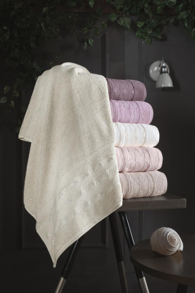 Полотенце Karacan махра жаккард 50х90 Tierra, 616124 Сиреневый