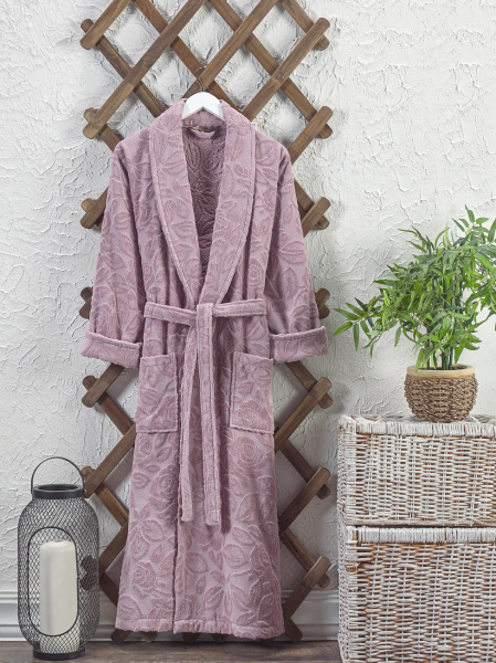 Халат PHILIPPUS Женский Шалька Велюр ASIYA XL (брусничный) арт.12019