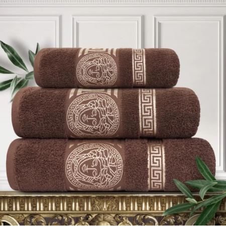 Комплект махровых полотенец Lotus Zeus (50х90-2)(70x140-1) 3 шт., Коричневый
