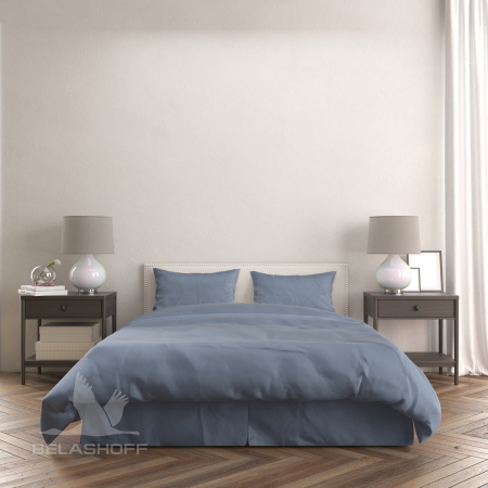 Фланелевое постельное белье "BELASHOFF" "Реверанс" Дуэт. "Ниагара" (синий) М161-4