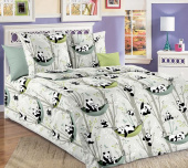 Ясельное постельное белье Поплин Веселые панды "Текс-Дизайн" арт. 7106Х