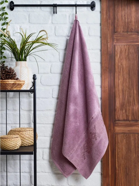 Полотенце METEOR махра. жаккард 90х150 A510 MEGAN (лиловый) 12268