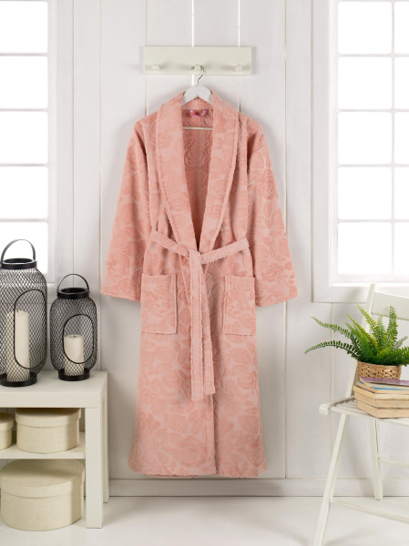 Халат PHILIPPUS Женский Шалька Велюр ASIYA  XXXL (пудра) арт.12021