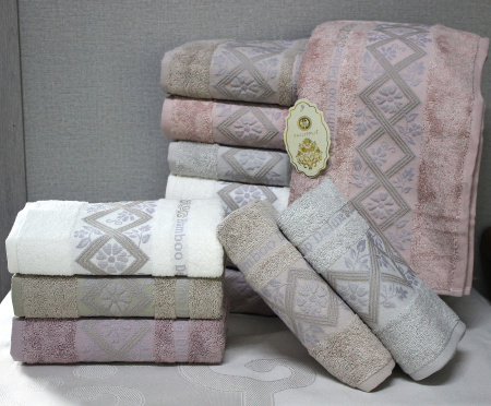 Бамбуковое полотенце "Philippus" DELUX (A540) LADEN 50х90 белый арт. 12372