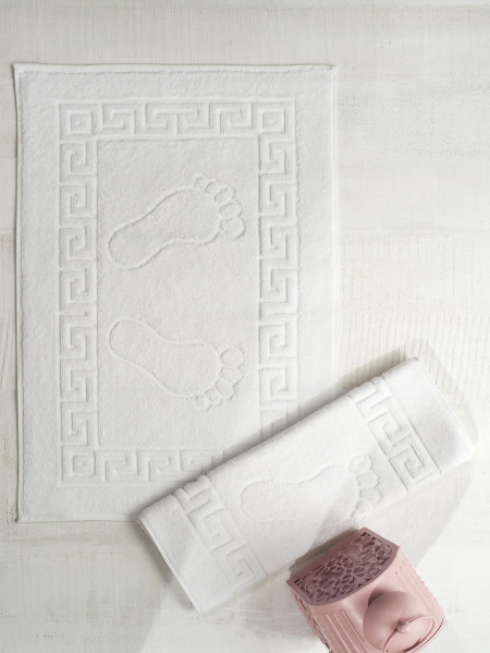 Полотенце-коврик PHILIPPUS Махра жакард 50х70 ДЛЯ НОГ арт. 7572 белый