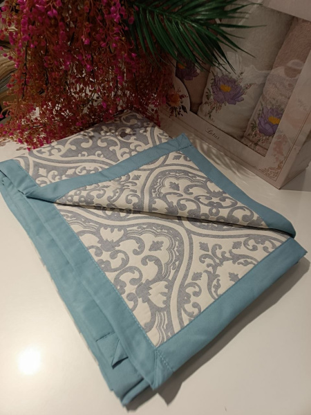 Хлопковое покрывало Roberto Cavalli 200х230, PRC2023-50 Витраж джинс