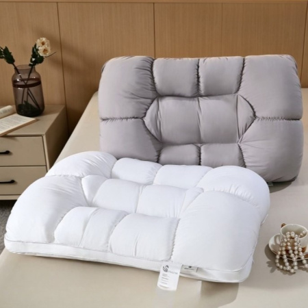 Подушка Sofihome шелк-микрогель 50х70 буфы, PSM5070-02 Белый