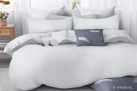 Комплект постельного белья Cleo сатин набивной "Satin Lux" евро, CL31/698(B)-SL