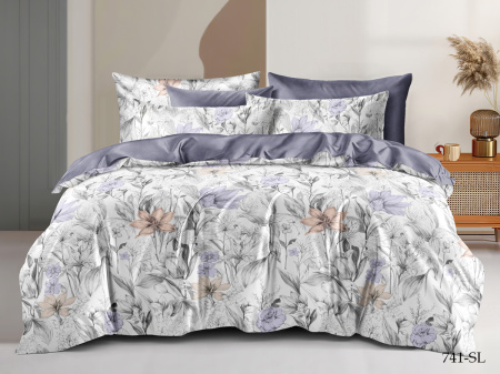 Комплект постельного белья Cleo сатин набивной "Satin lux" полуторный арт. CL15/741-SL