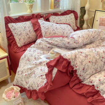 Комплект белья Soft Relief креп-жатка 1,5-сп (нав. 50х70 2шт.) KSR-15-07 Алый сад