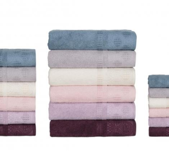 Полотенце Karacan махра жаккард 50х90 Ahenk, 616104 Серый