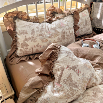 Комплект белья Soft Relief креп-жатка Евро пр/рез 180х200х25 (нав. 50х70 2шт.) KSR-ER-08 Бежевый лес