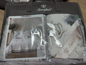 Постельное белье Santfair тенсель с одеялом Евро (нав.50х70х2), P8066-35