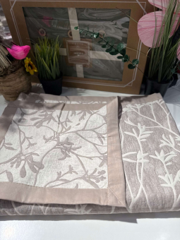 Хлопковое покрывало Roberto Cavalli 200х230, PRC2023-33 Цветочный шарм бежевый