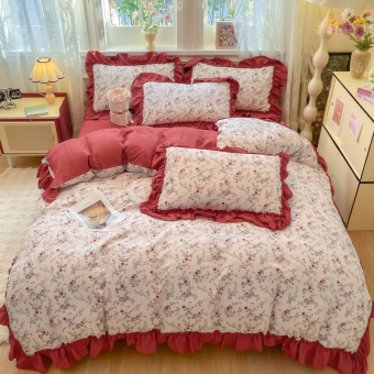 Комплект белья Soft Relief креп-жатка 1,5-сп (нав. 50х70 2шт.) KSR-15-07 Алый сад