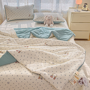 Постельное белье Gardenia Евро с одеялом и простыней-покрывалом (нав. 50х70-2), KG-E4-08 Романтичный кролик