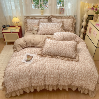 Комплект белья Soft Relief креп-жатка 1,5-сп (нав. 50х70 2шт.) KSR-15-04 Цветочный бриз