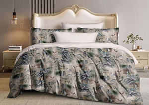 Постельное белье Перкаль Cleo Pure Cotton Digital двуспальный, 20/003-PRC/MP