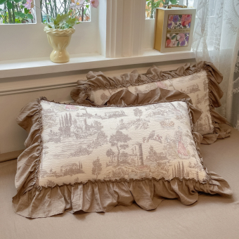 Комплект белья Soft Relief креп-жатка Евро пр/рез 180х200х25 (нав. 50х70 2шт.) KSR-ER-08 Бежевый лес