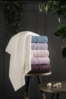 Полотенце Karacan махра жаккард 50х90 Ahenk, 616104 Серый