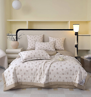 Постельное белье WINNI сатин Home aesthetic с одеялом евро (4 нав.), KWE6-3