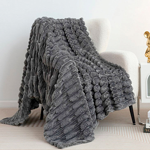 Плед 150*200 Fancy, PFA1520-8 Темно-серый