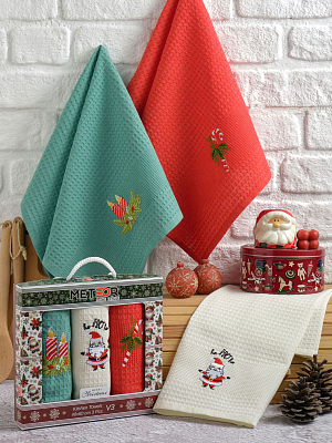 Салфетки вафельные METEOR 40х60 (3 шт.) NEW YERA СИМВОЛ ГОДА (V3) арт. 12380 Салфетки вафельные METEOR 40х60 (3 шт.) NEW YERA СИМВОЛ ГОДА (V3) арт. 12380