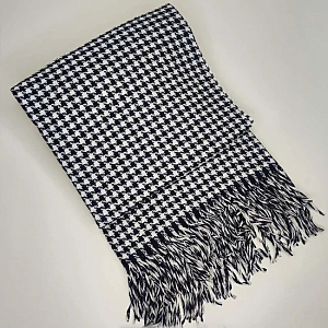 Хлопковый плед "Vladi" Марокко 140х200, Chanel, бел-т.син