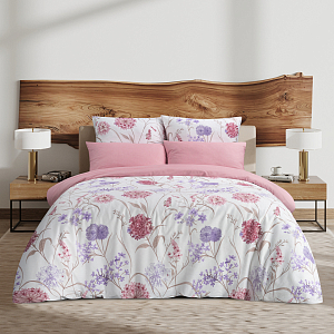 Комплект сатинового белья 1,5-сп "Фрезия" "Harmonica" КГ1