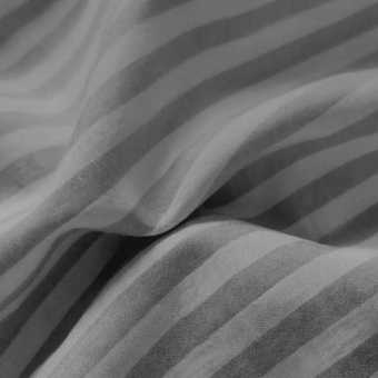 Простынь без резинки страйп-сатин Air Jet 1х1 Сонная Соня 150х230, серый