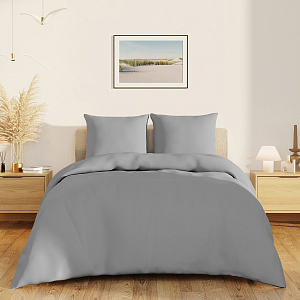 Постельное белье Ecotex Love colors поплин 1,5-сп темно-серый