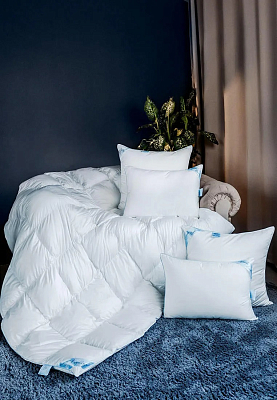 Одеяло всесезонное CLOUD TOUCH Микрогель кассетное Евро (200х220) голубое "СН-Текстиль" арт. ОCT-В-22Г