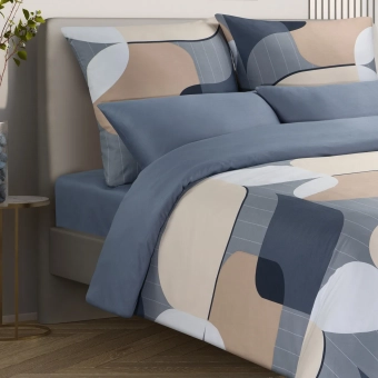 Комплект сатинового белья Гармоника 1,5-сп Блум
